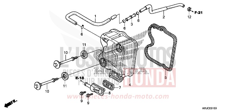 COUVERCLE DE CULASSE von S-wing ABS PEARL COOL WHITE (NHA16) von 2012
